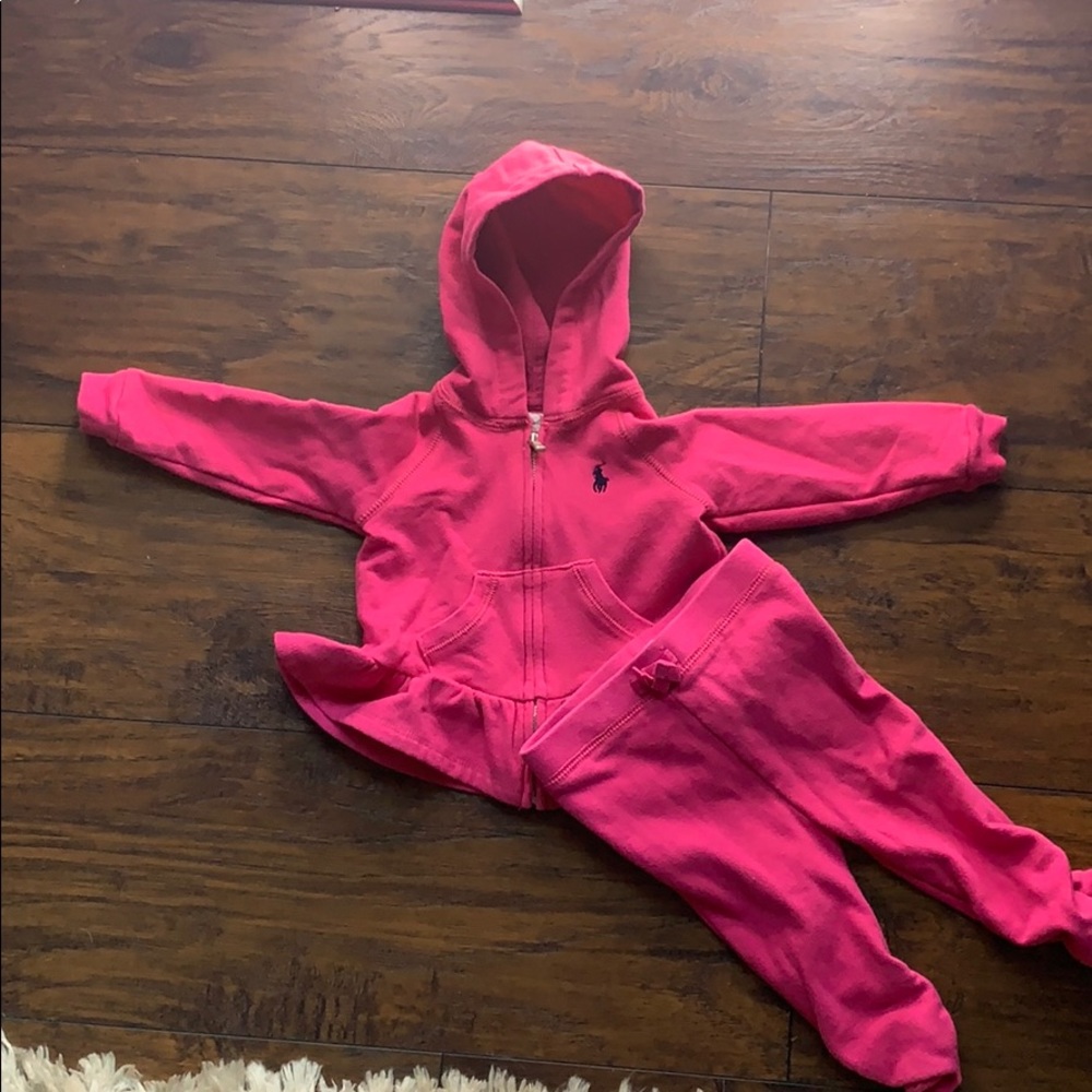 Pink jogger outfit